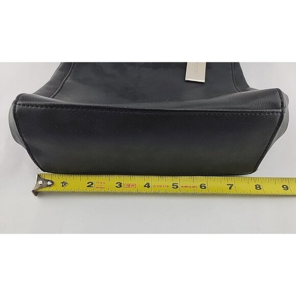Nine West Black Faux Leather Purse  Pre-owned Classic Professional Y2K EUC 10"x8 - Picture 5 of 11